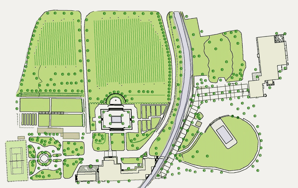 Illustrated map of Beaulieu Garden